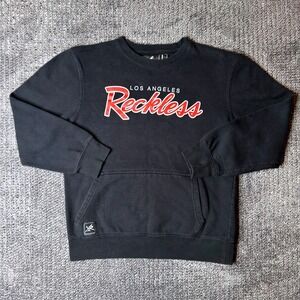 Young & Reckless Los Angeles Sweatshirt Mens Large Black Crewneck Pullover Y&R